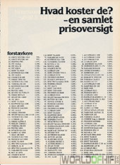 Hi-Fi Årbogen, 78, 29, Samlet prisoversigt, , 