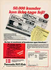Hi-Fi og Elektronik, 85-6, 14, , Reklame Denon kassettebånd DX8/90 Danmarks HIFI Klub HiFiKlubben, 