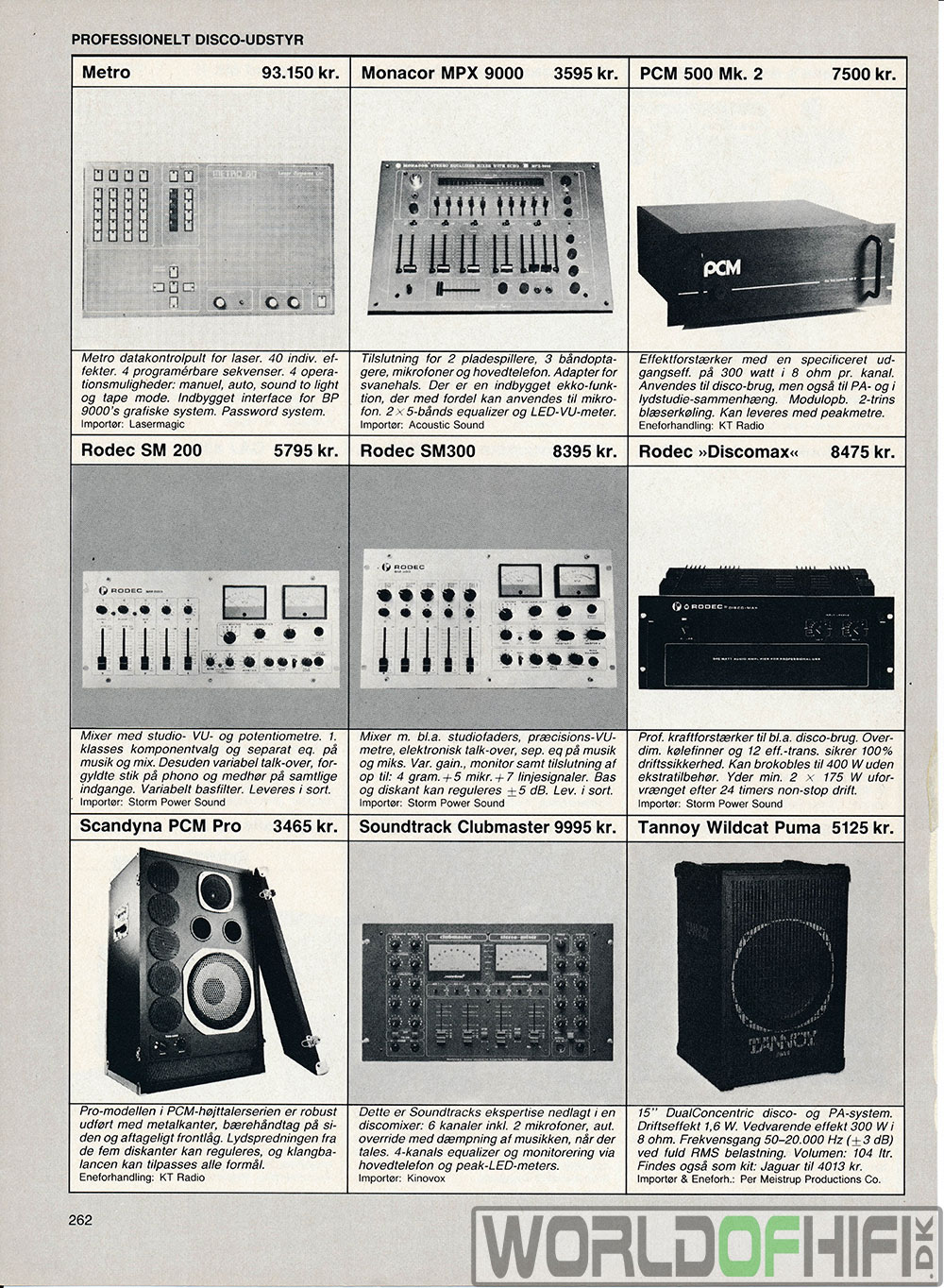 Hi-Fi Revyen, 85, 262, Professionelt disco-udstyr, , 