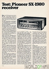 Hi-Fi Test, 79, 109, Receivere, , Pioneer SX-1980